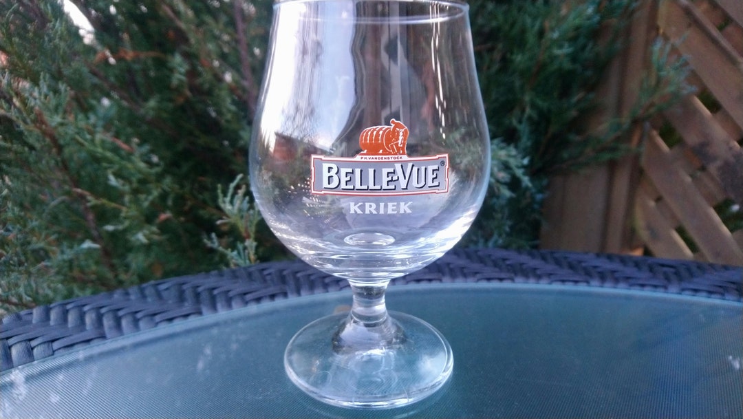 Bellevue Kriek Belgian Beer Glass Belgium Glassware, Barware Glasses