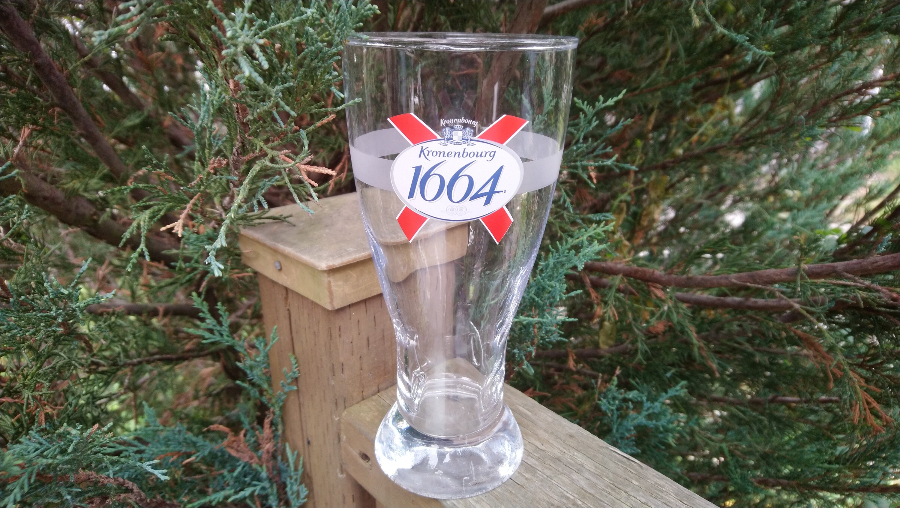 Kronenbourg 1664, .5 Litres Beer Glass, Barware Glass, Collectible