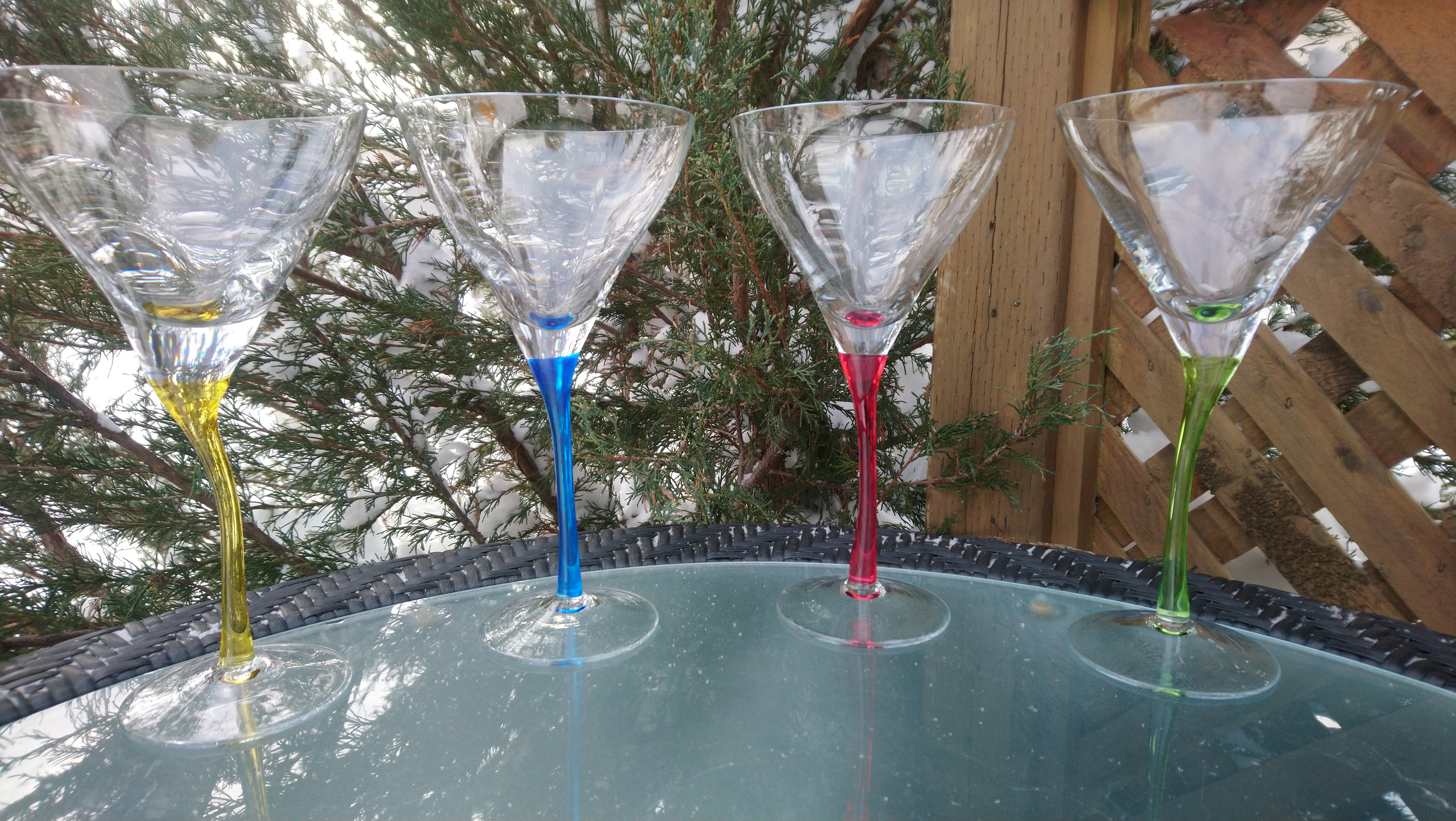 Drinking Glasses Tumblers Murano Sets: Set of 2 Coppa Martini Drinking  glasses - Octagonal - Original Murano Glass