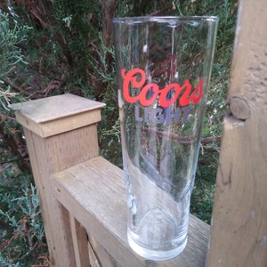 Coors Light, Collectible Beer Glass, Pint Glass, 8.25&quot; Tall, 16 Ounces, Barware Glass