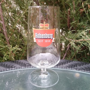 Hohenburg Lenggries Vintage Collectible German Barware Stemmed Glassware, Bavaria, European Barware, Beer Glass, Tulip Stemmed Beer Glass