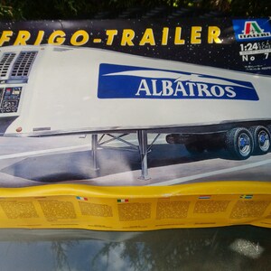 Frigo Trailer Albatros Italeri 1:24 Scale No. 791 Plastic Model Complete Kit Vintage 1990s Reefer Trailer, Instructions Collectible Model image 9