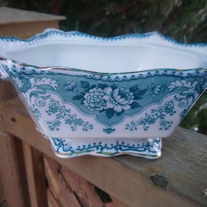 Antique Ford And Sons, Burslem, Argyle Pattern, 1893-1908 Mark, Footed  Dish, Handled, Floral, Gold Trim, Antique China, Scalloped