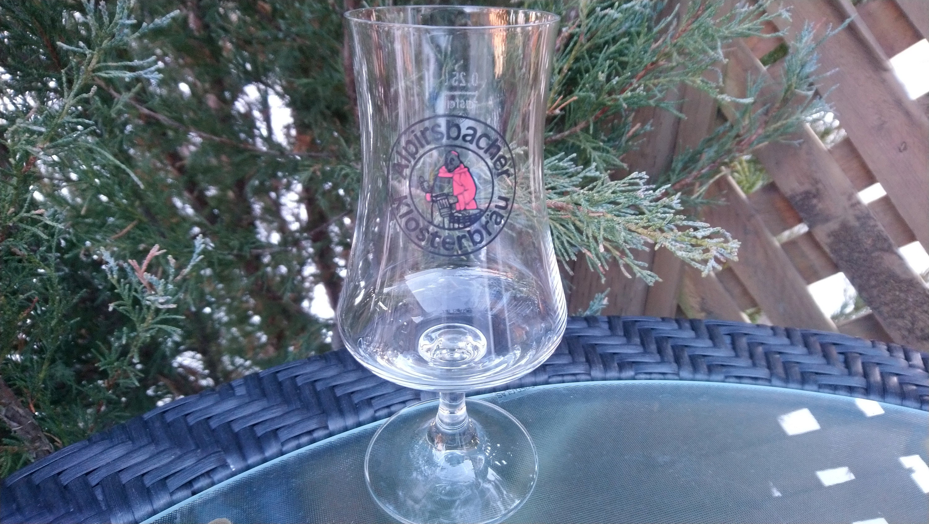 Vintage Alpirsbacher Klosterbrau Tulip Stemmed German Beer Glass,1960s, Pint Glass, Beer Stein, Collectible Barware, European Barware, Decor