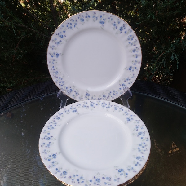 Luncheon Plates Bone China With Gold Trim Etsy