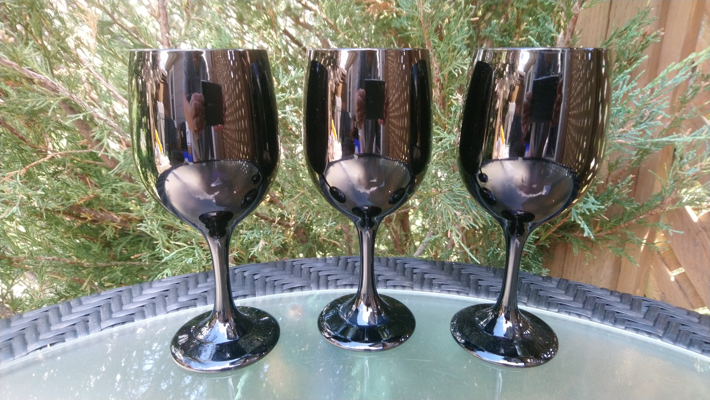 Drink & Barware Stemmed Glassware Set Of Three Libbey Black Wine