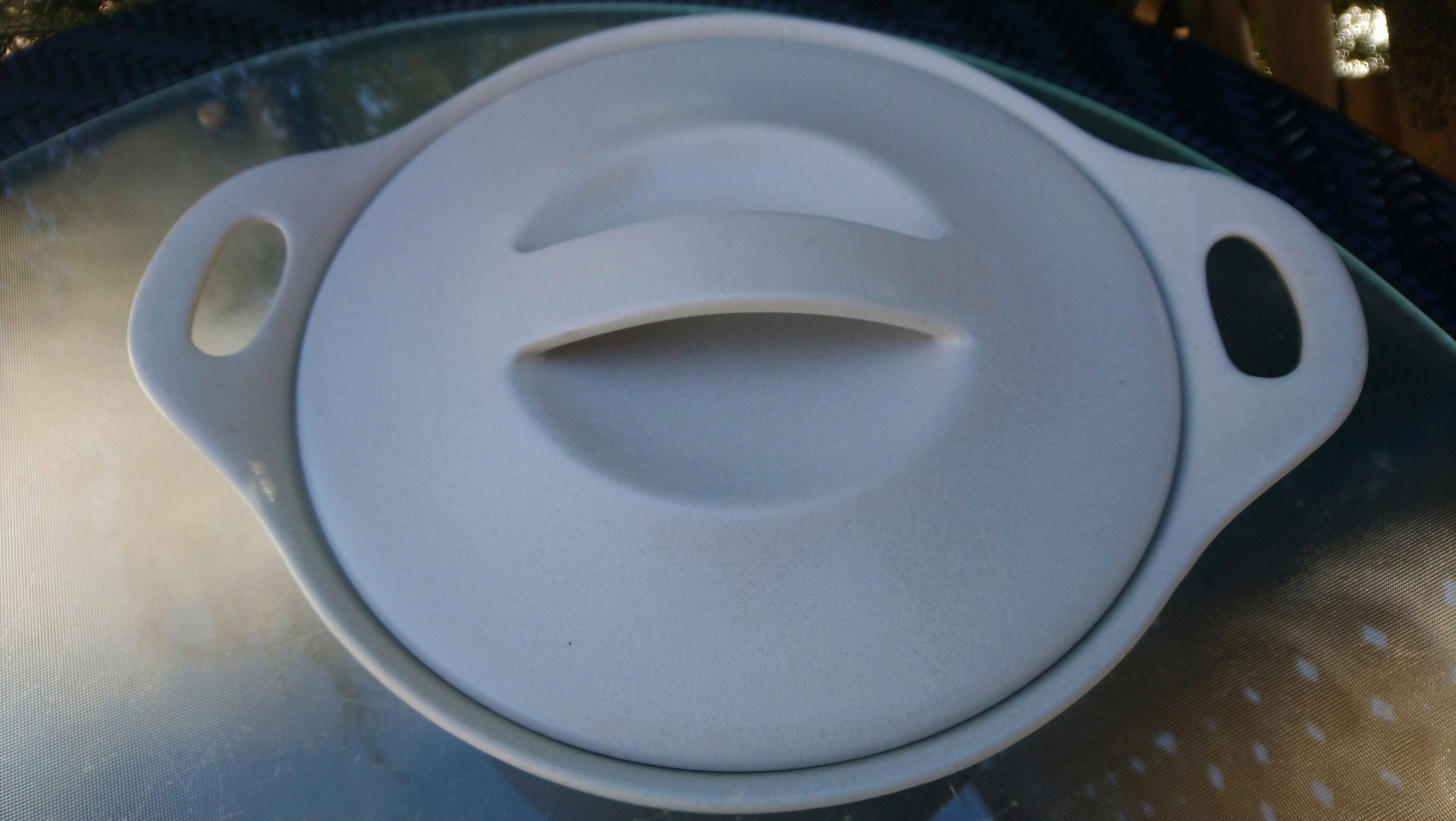 Corningware Creations Stoneware 1.4L Two Handled Lidded Microwave