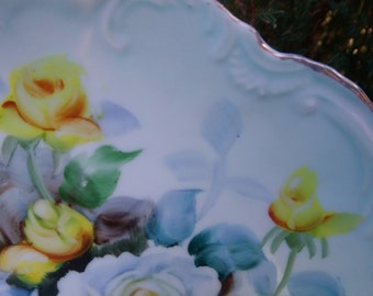 Misty Rose N&co. Japan 1950s Hand Painted Collector's Plate, Set