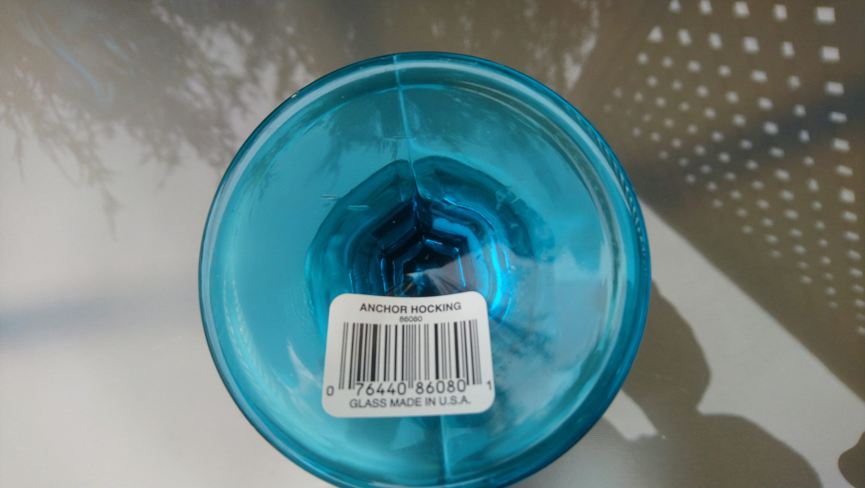 ヴィンテージ アンカーホッキング ターコイズ/ティール アールデコ アンカーホッキング、米国製、ニューターコイズ、グリーンガラス