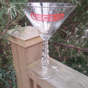 Smirnoff Vodka Martini Cocktailglas, Barware Glas, Sammlerstück, Vintage Glaswaren, Vintage Barware