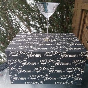 Vintage Mikasa, Silver Surf Pattern, Discontinued 1983-1986, Set Of Six Crystal Saucer Champagne Glasses, New In Box, Mikasa Austria Crystal