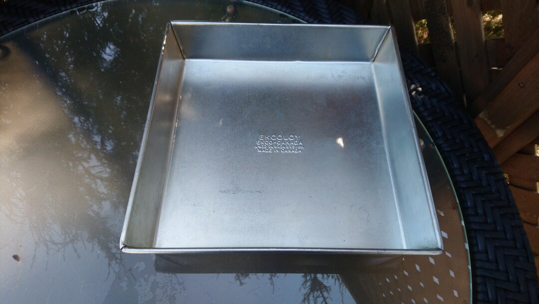 Vintage Ekcoloy Ekco Canada Square Metal Baking Pan Bakeware Etsy