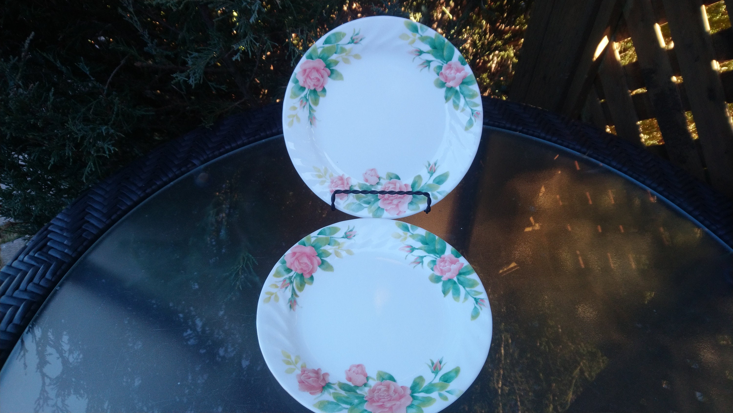 Corelle by Corning, Elegant Rose Pattern, Discontinued 2000-2002, Pink ...