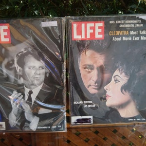 Vintage 1963, 1966, Life Magazine, Featuring Hollywood Icons Richard Burton, Liz Taylor, And Member Of Political Dynasty, Robert Kennedy