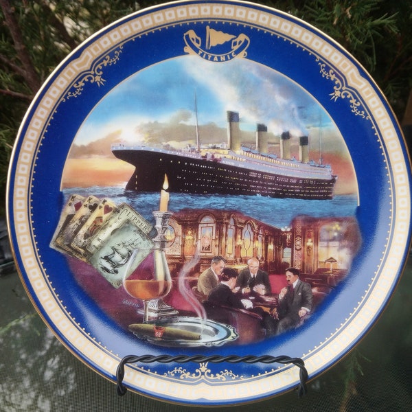 Titanic, Queen Of The Ocean, The Smoking Room, Plate No. 1976B, Fourth Issue In Series, 1999, By James Griffin, Bradford Exchange, Collector