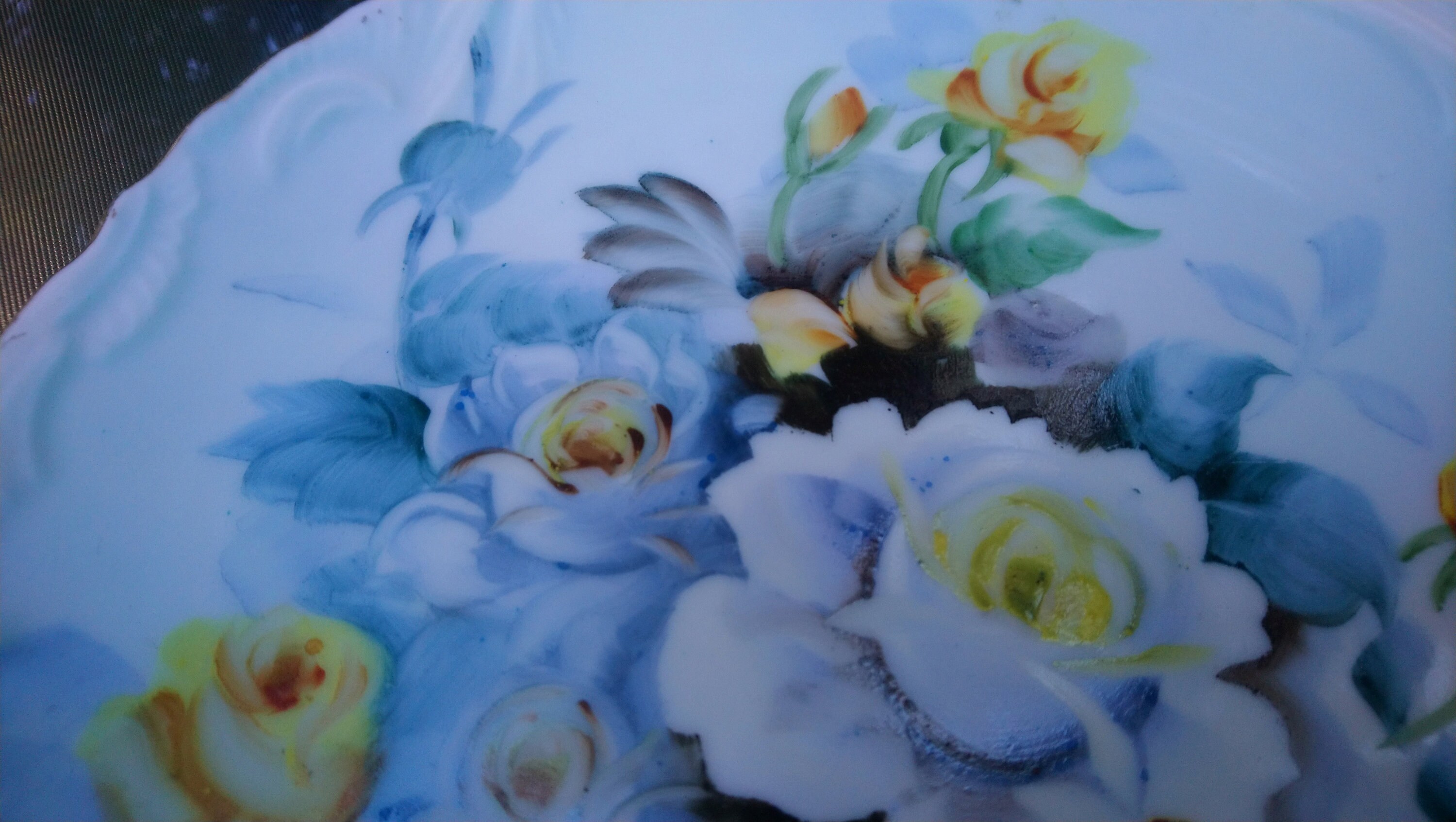 Misty Rose N&co. Japan 1950s Hand Painted Collector's Plate, Set