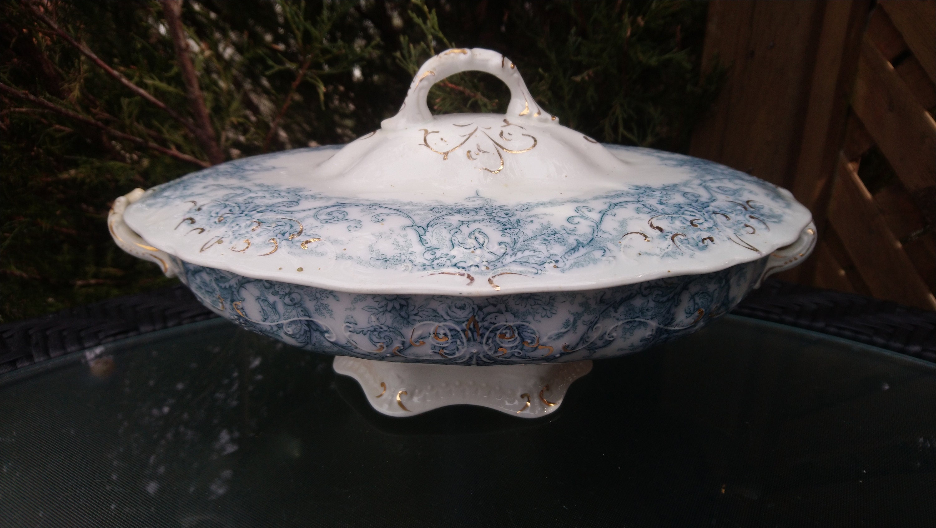 Antique 1890s, J&G Meakin, Hanley England, Rochester Pattern, Oval