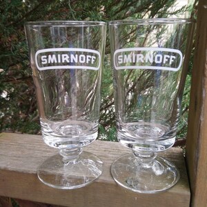 Smirnoff Vodka Barware Glasses, 8 Ounces, Set Of Two