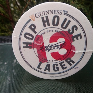 Guinness Hop House 13 Lager Plastic Wrapped Set Of 100 Coasters, Bar Decoration, Collectibles, Drinking Coasters, Bar Collectibles, Decor