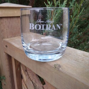 Ron Anejo Botran Rounded Collectible Rum Glass, Rocks Glass, Cocktail Glass, Botran Rum From Guatemala, Barware Glass, Vintage Barware, Bar