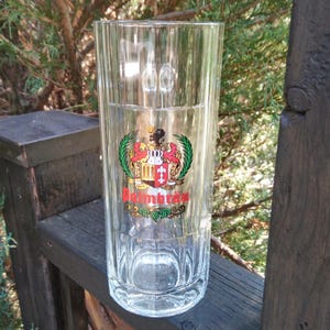 Palmbrau German Beer Glass Mug, Barware, Drinking Mug, Collectible, German Barware, .5L