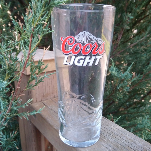 Coors Light Beer Glass Etsy