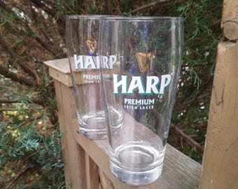 Harp Premium Irish Lager Biergläser, 2er-Set, 20 Unzen