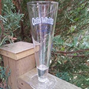 Vintage Celis White Belgian Style Witbier, "Enjoy", Signed By Pierre Celis, Barware Glass, Beer Glass, Vintage Barware, Celis White Glass