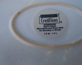 Corningware Creations Stoneware 1.4L Two Handled Lidded Microwave