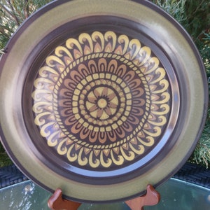 Mikasa Majorca Terrazo Pattern, Discontinued Vintage Collectible Plate, Majorca, Green, Yellow, Brown Plate, Terrazo Green, Cabinet Plate