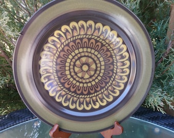 Mikasa Majorca Terrazo Pattern, Discontinued Vintage Collectible Plate, Majorca, Verde, Giallo, Piatto marrone, Terrazo Green, Cabinet Plate