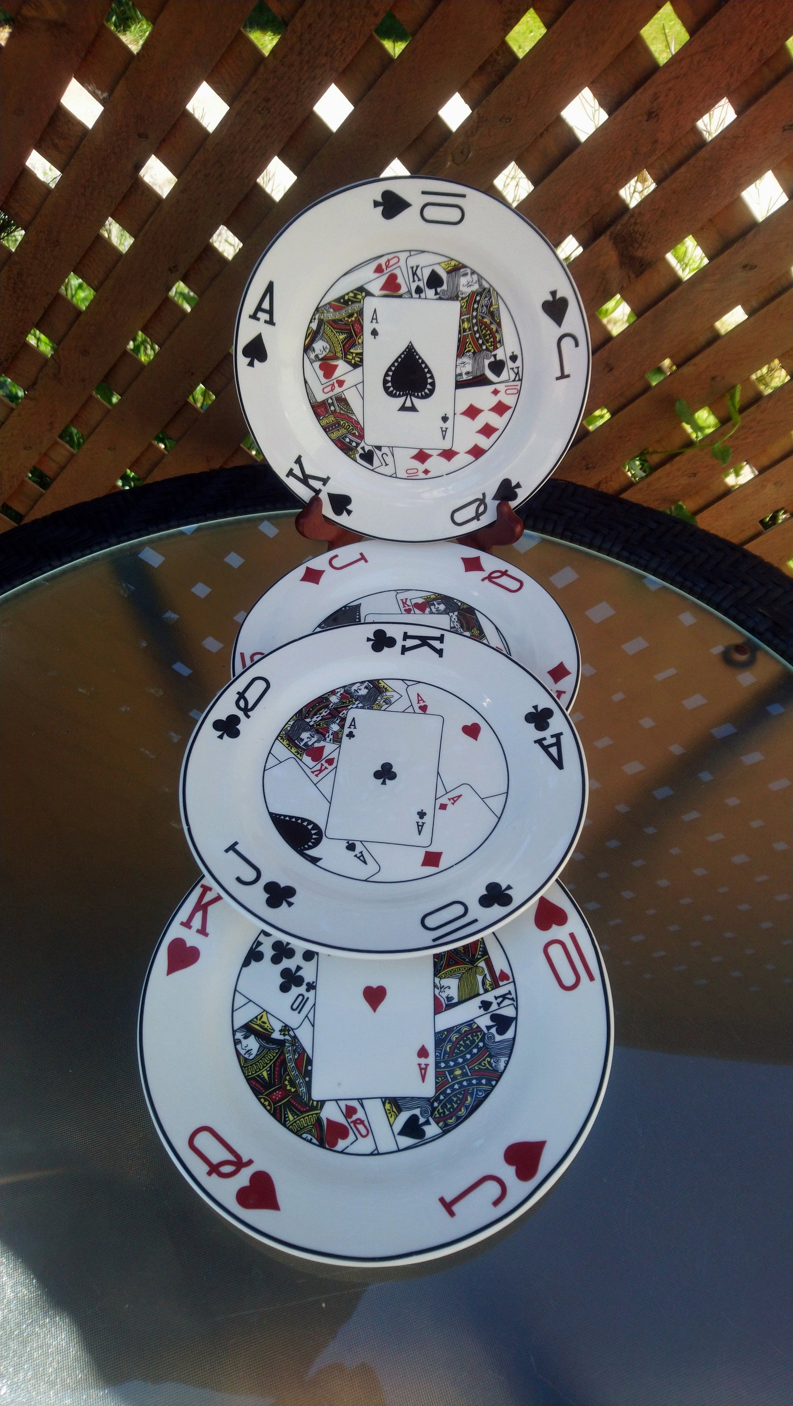 Gryphonware Set of Four Card Game Plates Side or Snacking Etsy UK