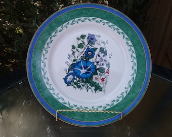 Smithsonian Botanic Plate, International China Company, Stoneware, Discontinued 1995-1997, 11" Diameter