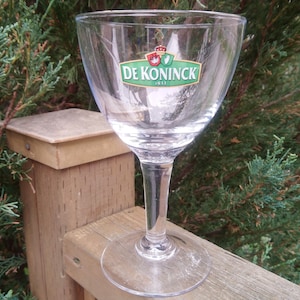 De Koninck Belgian Stemmed Glass Beer Goblet, Belgium Beer, Stemmed Beer Glass Barware Glass, Collectible Pints Glass, Goblet Glass, Barware