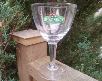 De Koninck Belgian Stemmed Glass Beer Goblet, Belgium Beer, Stemmed Beer Glass Barware Glass, Collectible Pints Glass, Goblet Glass, Barware