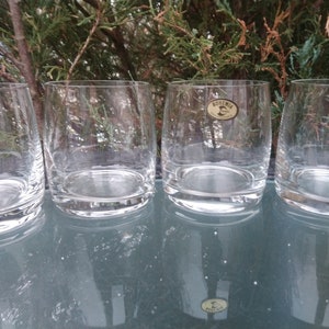 Cristallo di Boemia vintage, Made in Cecoslovacchia, set di quattro bicchieri da bar, bicchieri per bevande miste, bicchieri di cristallo, bicchieri da liquore, 8 OZ