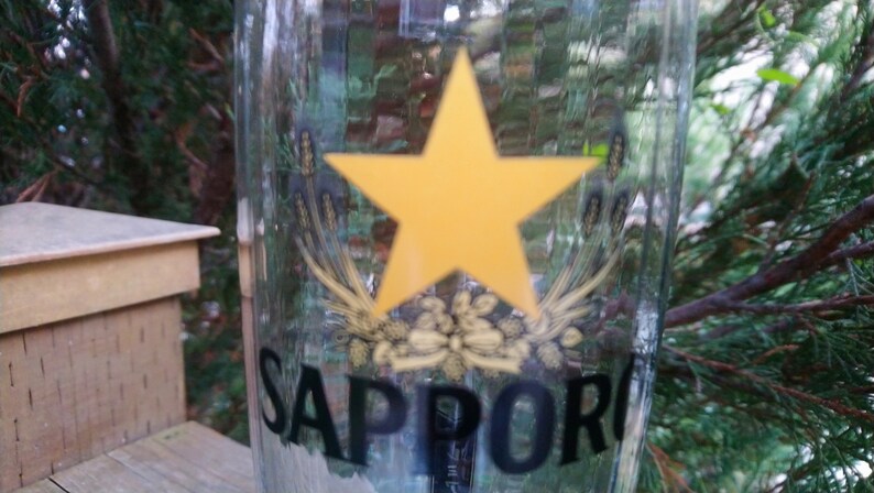 Sapporo, bière japonaise, un verre à bière, verre de bar, verre à boire, objet de collection, verrerie vintage, 16 onces image 8