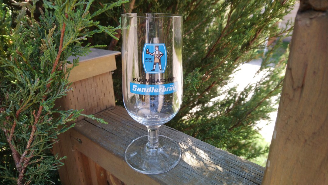 Kulmbacher Sandlerbrau Export Collectible German Beer Glass, Barware