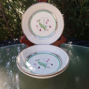 Old Ivory Syracuse China Coralbel Pattern Restaurant Ware, Made In America, Discontinued 1949-1967, Set Of Three Dessert Or Sauce Bowls