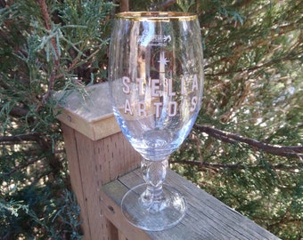 Stella Artois, Limited Edition Beer Chalice Glass, Barware Glass, Belgian Barware, Collectible, Drinking Glass