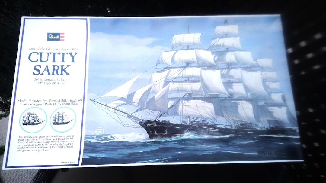 Cutty Sark Plastic Model Kit, Revell, 1/96 Scale, No. H-399, 36" Length ...