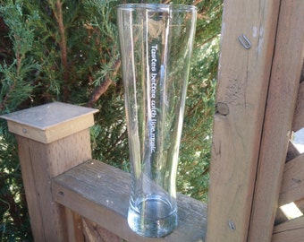 Guinness Harp Tall Beer Glass "Tastes Better With Live Music" Collectible Barware Glass, Drinking Glass, Harp Beer Glass, Brewed In Ireland