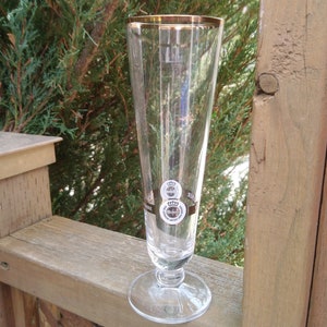 Vintage Warsteiner Collectible German Beer Glass, Barware Glass, German Barware Glass, European Barware, Pint Glass, Vintage Stemmed Barware