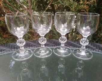 Cristal de Bohemia, importado de Belfor, modelo Claudia, cuatro copas de cristal para cordial, fabricadas en la República Checa, copas de bar para licor.