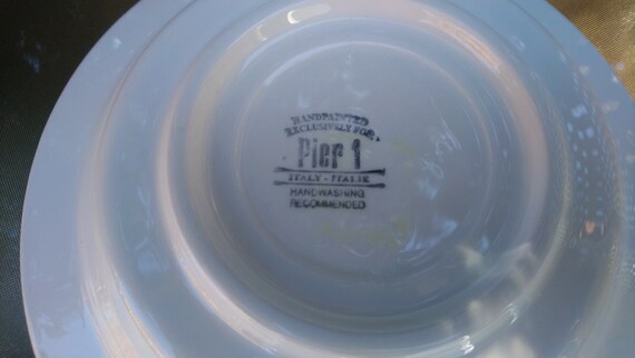 Pier 1 Bowls, Handpainted Exclusively for Pier One, Italy