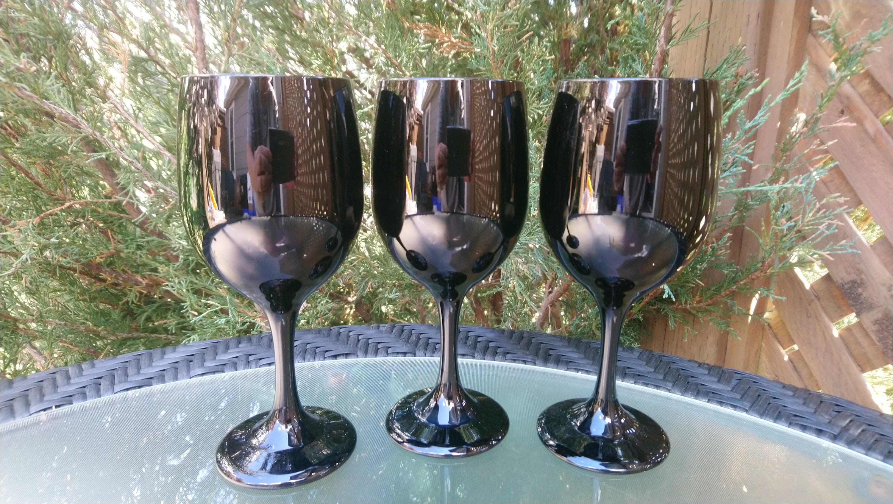 Drink & Barware Stemmed Glassware Set Of Three Libbey Black Wine