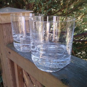 Vintage Kristall Barware Gläser, Zweier Set, Chunky Base, Old Fashioned Glasses, Rocks Crystal Glasses, Vintage Barware