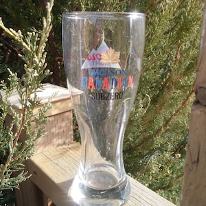 Molson Canadian Sub Zero Collectible Beer Glass, Coors Light Sub Zero On Reverse, Barware Glass, Pint Glass, Canadian Beer Glass, Cabinet