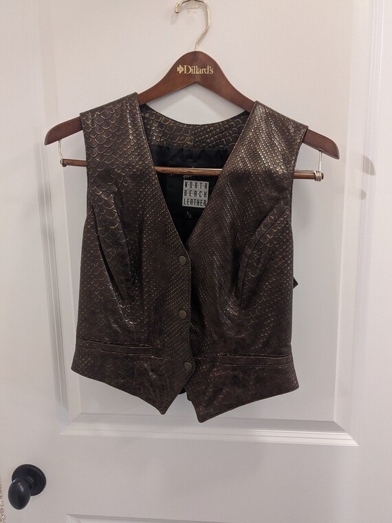 North Beach Leather Michael Hoban Snake Vest