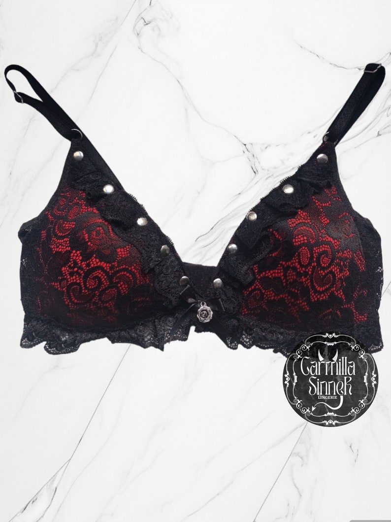 Set Dana, Gothic Bra, Gothic Bustier, Gothic Lingerie, Handcraft Lingerie, Gothic Clothes